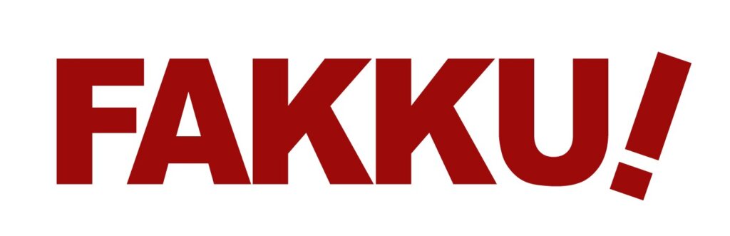 The FAKKU logo, depicting the name of the company in red text against a white background.