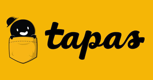 The Tapas logo, depicting a small black creature sitting in a yellow pocket.